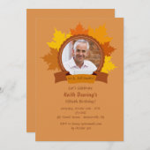 秋のファンシー写真招待状2 招待状 (正面/裏面)