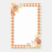 秋のファームハウスプ素朴ライドオレンジバッファローチェック ポストイット (正面)