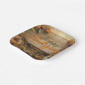 秋のファームハウス素朴スタイルサンクスギビング ペーパープレート (傾斜あり)