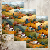 秋のファームライフデコページティッシュペーパー 薄葉紙