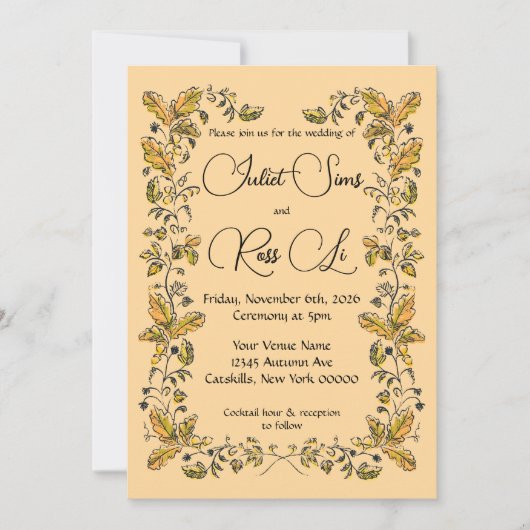 秋のフェアリーテイル招待状 招待状 (正面)