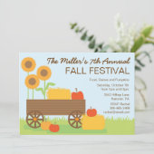 秋のフェスティバルのパーティの招待状 招待状 (スタンド正面)