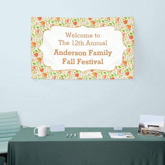 秋のフェスティバルの印、ハロウィンの中立印または旗 横断幕 (トレードショー)