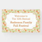 秋のフェスティバルの印、ハロウィンの中立印または旗 横断幕 (横)