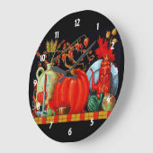 秋のフェスティバルテーブルの壁時計 ラージ壁時計 (傾斜)