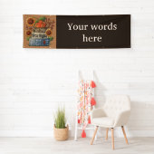 秋のフェスティバルブースかテントの旗 横断幕 (インサイチュ)