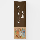 秋のフェスティバルブースかテントの旗 横断幕 (縦)