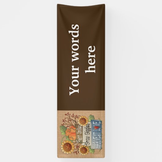 秋のフェスティバルブースかテントの旗 横断幕 (縦)