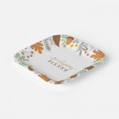 秋のフェスティバルモダンフレンドリディナー ペーパープレート (傾斜あり)