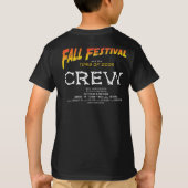 秋のフェスティバル08の乗組員のワイシャツの子供のワイシャツ Tシャツ (裏面)