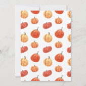 秋のフェスティバル 秋の白 カラフルなパンプキンパーティー 招待状 (裏面)