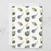 秋のフェスティバル 秋のParty カラフルなパンプキン ブルー 招待状 (裏面)