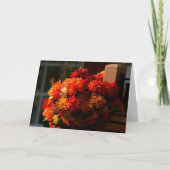 秋のフェンスの柱のノートカード カード (正面)