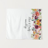 秋のフォトブース、秋の結婚式背景デコール タペストリー (正面(横))