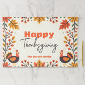 秋のフォークアートターキーサンクスギビング紙ランチョンマット ペーパーパッド (インサイチュ)