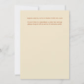 秋のフォークシーフラワーフレーム　オータムパーティー 招待状 (裏面)