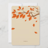 秋のフクロウの招待状 招待状 (裏面)