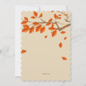 秋のフクロウの招待状 招待状 (裏面)