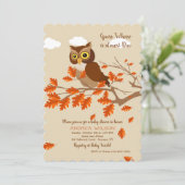 秋のフクロウの招待状 招待状 (スタンド正面)