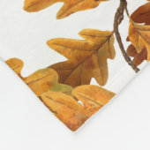 秋のフクロウの綿白 フリースブランケット (角)