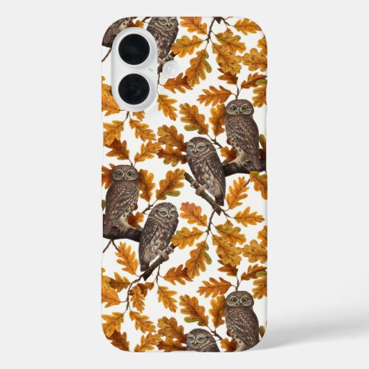 秋のフクロウの綿白 Case-Mate iPhoneケース (裏面)