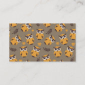 秋のフクロウ模様 名刺 (裏面)