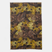 秋のフクロウ キッチンタオル (縦)