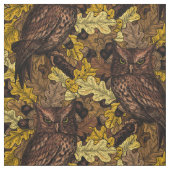 秋のフクロウ ファブリック (見本)
