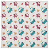 秋のフクロウ ファブリック (見本)