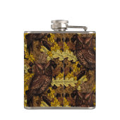 秋のフクロウ フラスク (裏面)