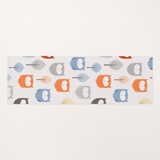 秋のフクロウ ヨガマット (正面(横))