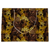 秋のフクロウ ラージペーパーバッグ (正面)