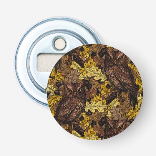 秋のフクロウ 栓抜き (正面)