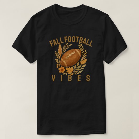 秋のフットボールビーズ Tシャツ (デザイン正面)