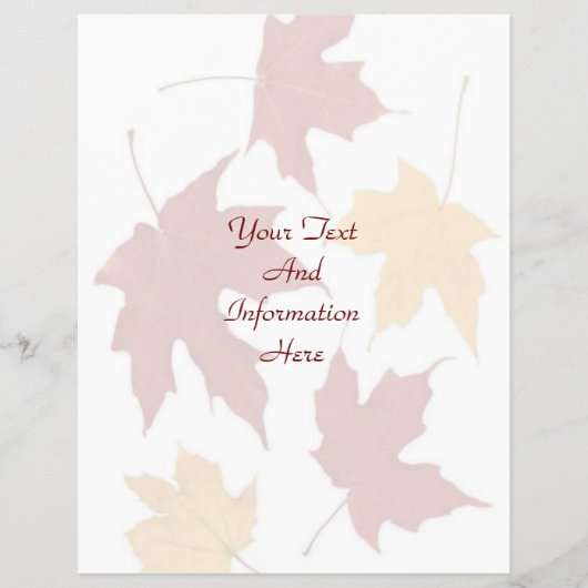 秋のフライヤー チラシ (正面)