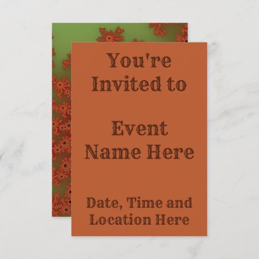 秋のフラクタルバースト 招待状 (正面/裏面)