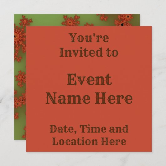 秋のフラクタルバースト 招待状 (正面/裏面)