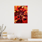 秋のフラクタル木 ポスター (キッチン)