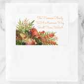 秋のフルーツのラベル 長方形シール (バッグ)