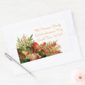 秋のフルーツのラベル 長方形シール (封筒)