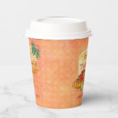 秋のフルーツ入りフレーム紙カップ 紙コップ (左)