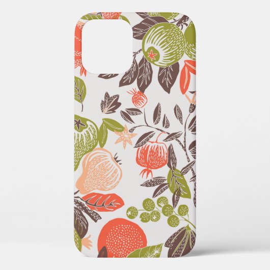 秋のフルーツ飾りタイルデザイン。 Case-Mate iPhoneケース (裏面)