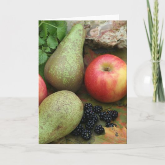 秋のフルーツ カード (正面)