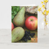 秋のフルーツ カード (黄色い花)
