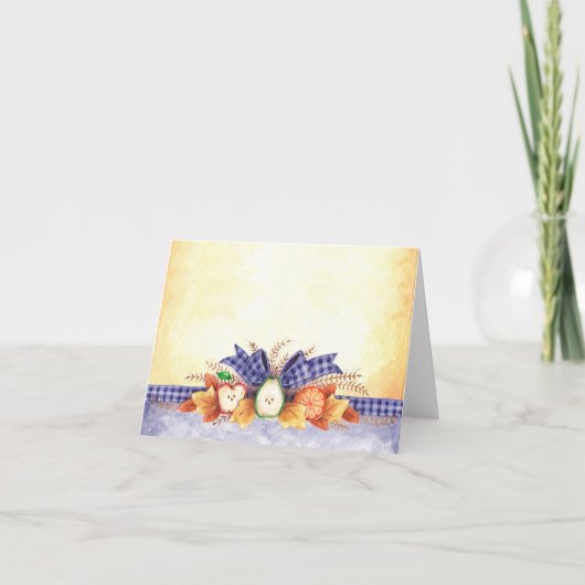 秋のフルーツ – ノートカード (正面)