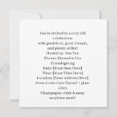 秋のフレッカとフィズのフレンズギビングパーティー 招待状 (裏面)