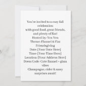 秋のフレッカとフィズのフレンズギビングパーティー 招待状 (裏面)