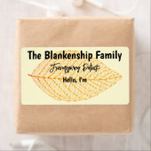 秋のフレンドシップ紙ラベル名タグ ラベル (インサイチュ)