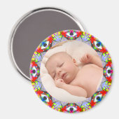 秋のフレーム新しい祖父母のギフトベビー写真 マグネット (正面/裏面)