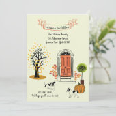 秋のフロントドア引越しのお知らせ 招待状 (スタンド正面)